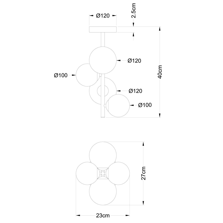 Globo - LED-riipuskattokruunu 4xG9/3W/230V mattakromi
