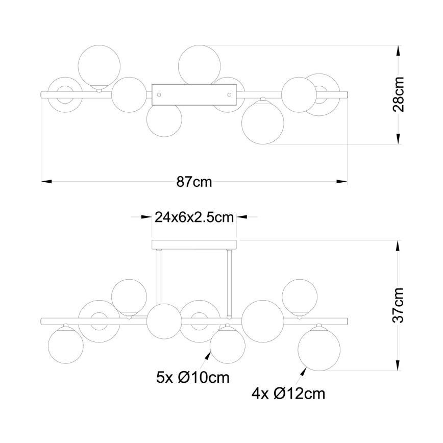 Globo - LED-riipuskattokruunu 9xG9/3W/230V mattakromi