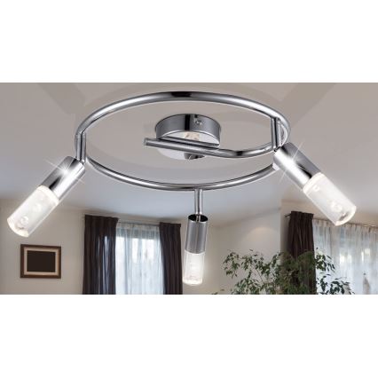 Globo 56199-3 - LED-kohdevalaisin PERU 3xLED/4W/230V