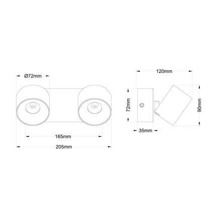 Globo - LED-kohdevalaisin 2xLED/6W/230V