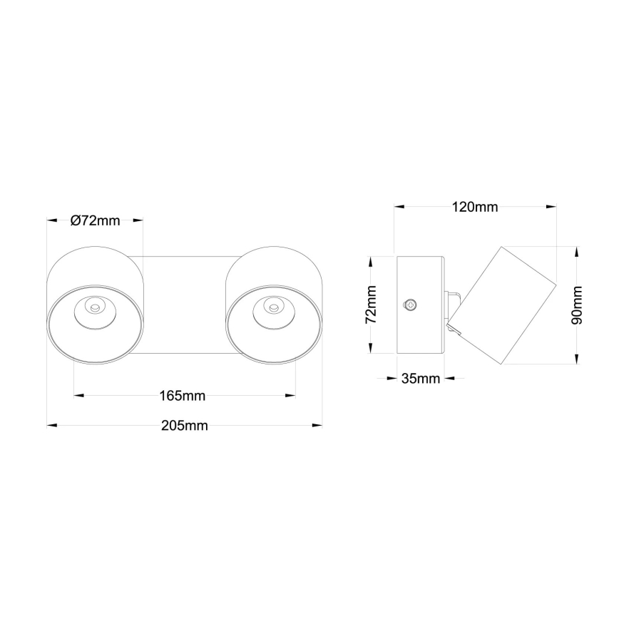 Globo - LED-kohdevalaisin 2xLED/6W/230V