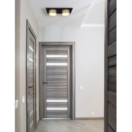 Globo - LED-kattovalaisin LED/24W/230V 3000K 46x20 cm messinki