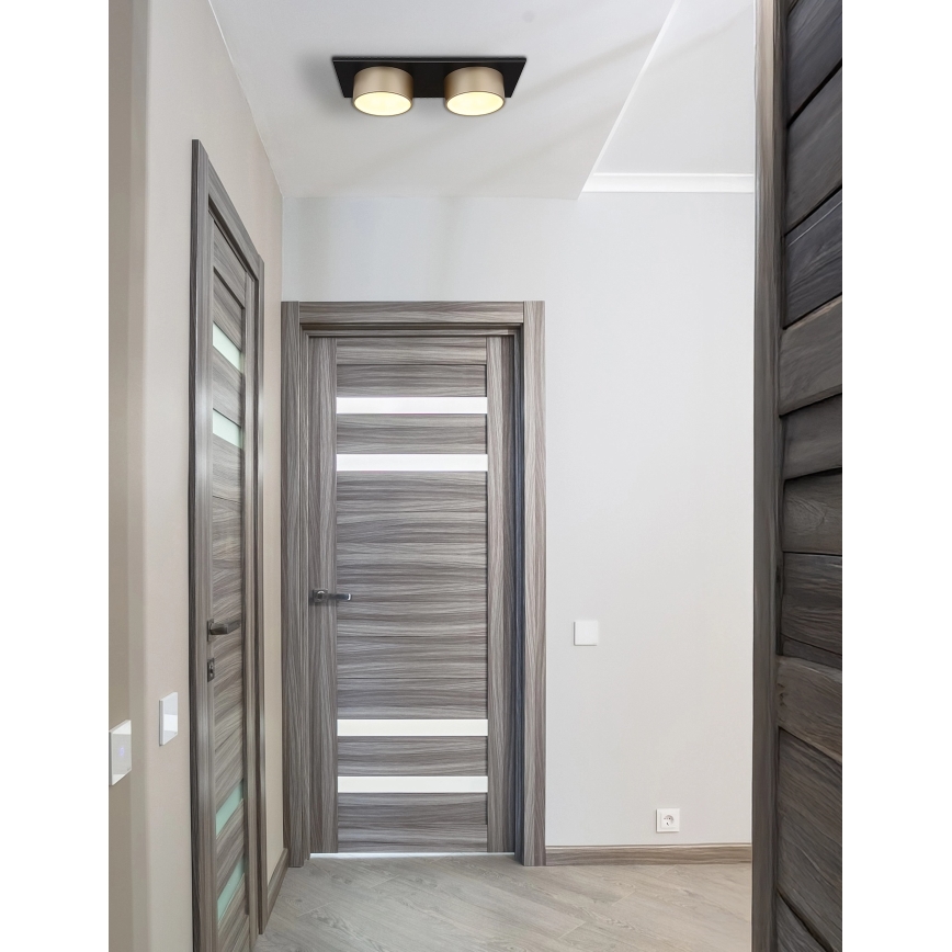 Globo - LED-kattovalaisin LED/24W/230V 3000K 46x20 cm messinki