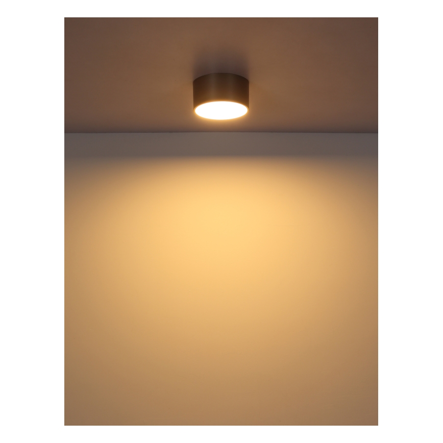 Globo - LED-kattovalaisin LED/12W/230V Ø 15 cm 3000K messinki