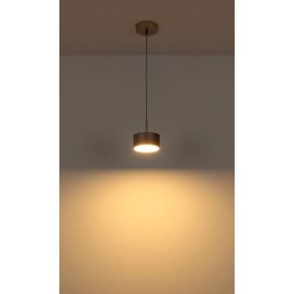 Globo - LED-riippuvalaisin vaijerilla LED/12W/230V 3000K halkaisija 15 cm messinki