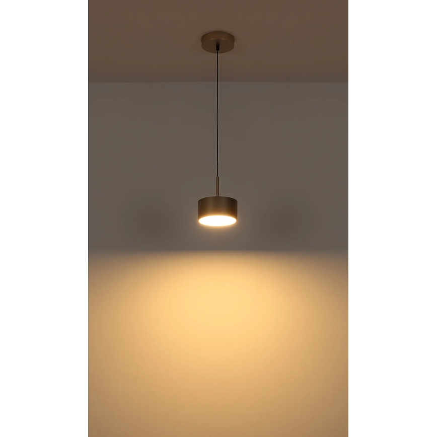 Globo - LED-riippuvalaisin vaijerilla LED/12W/230V 3000K halkaisija 15 cm messinki
