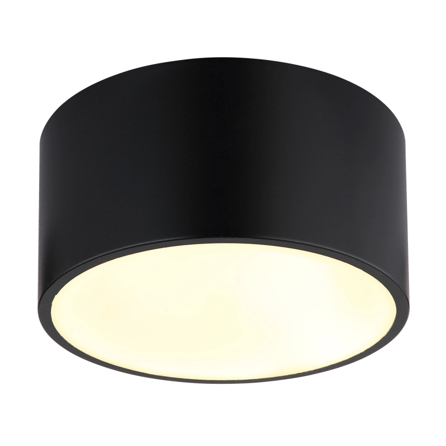 Globo - LED-kattovalaisin, 12 W, 230 V, 3000 K, halkaisija 15 cm, musta