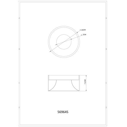 Globo - LED-kattovalaisin, 12 W, 230 V, 3000 K, halkaisija 15 cm, musta