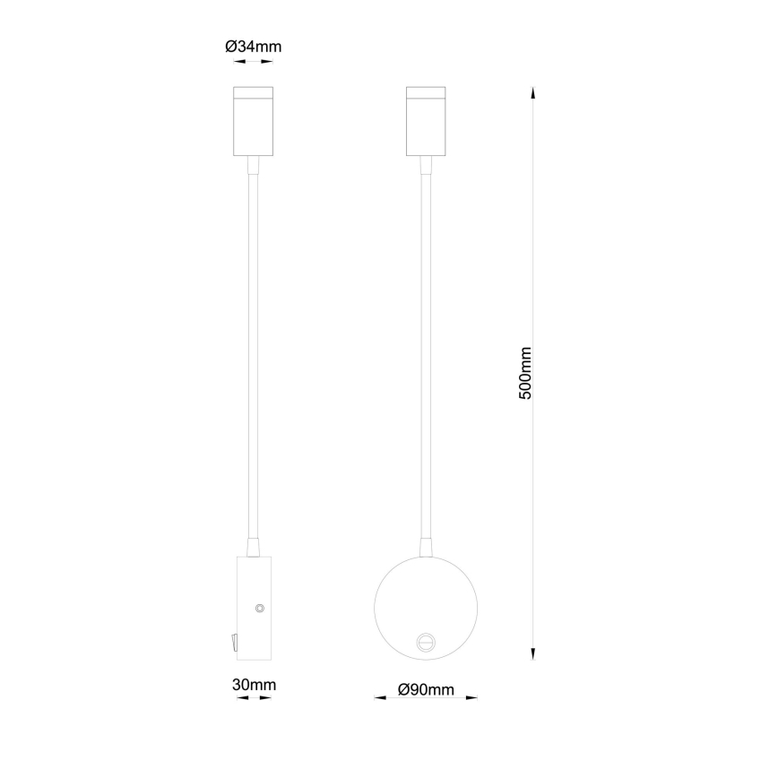 Globo - LED-seinävalaisin LED/3W/230V