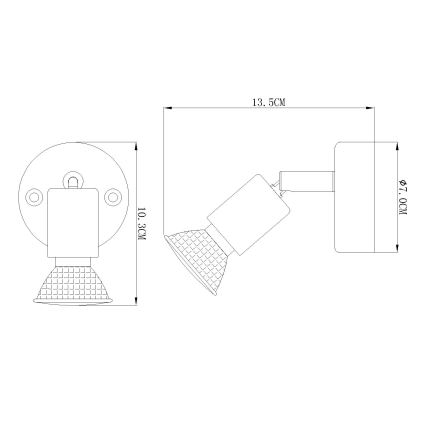 Globo - LED-seinävalaisin 1xGU10/3W/230V