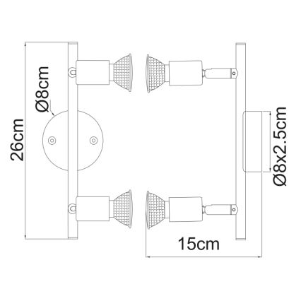 Globo - LED-kohdevalaisin 2xGU10/3W/230V