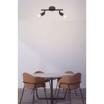 Globo - LED-kohdevalaisin 2xGU10/3W/230V musta