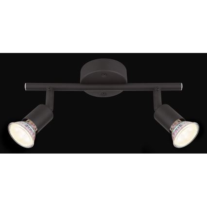 Globo - LED-kohdevalaisin 2xGU10/3W/230V musta