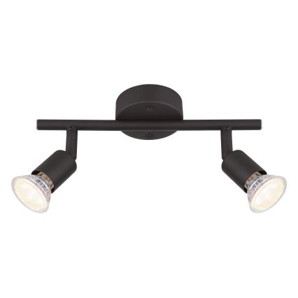 Globo - LED-kohdevalaisin 2xGU10/3W/230V musta