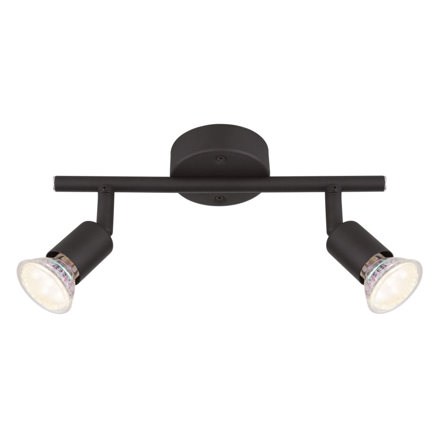Globo - LED-kohdevalaisin 2xGU10/3W/230V musta