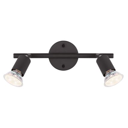 Globo - LED-kohdevalaisin 2xGU10/3W/230V musta