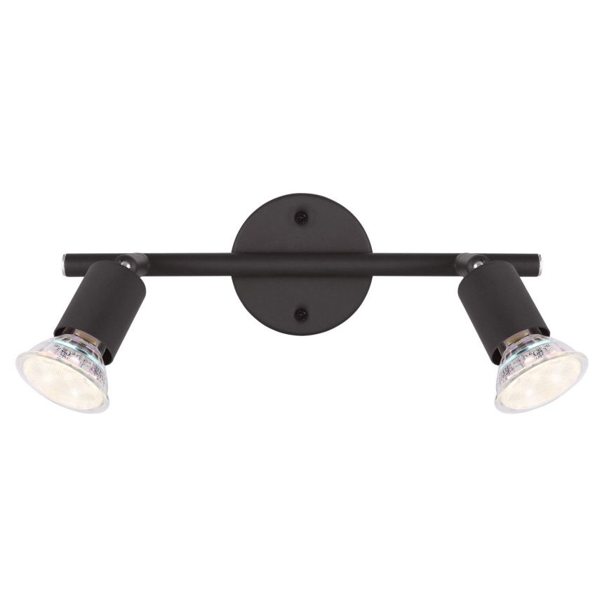 Globo - LED-kohdevalaisin 2xGU10/3W/230V musta