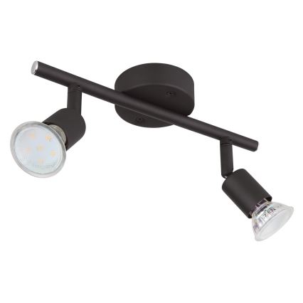 Globo - LED-kohdevalaisin 2xGU10/3W/230V musta