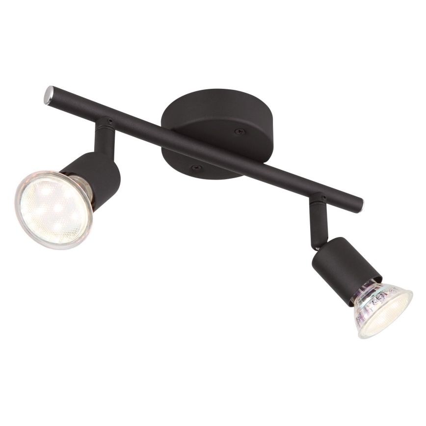 Globo - LED-kohdevalaisin 2xGU10/3W/230V musta