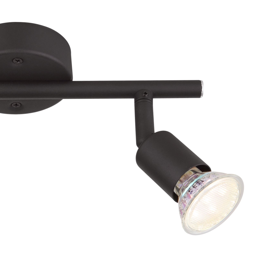 Globo - LED-kohdevalaisin 2xGU10/3W/230V musta
