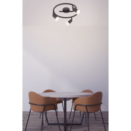 Globo - LED-kohdevalaisin 3xGU10/3W/230V musta