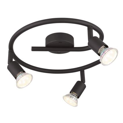 Globo - LED-kohdevalaisin 3xGU10/3W/230V musta
