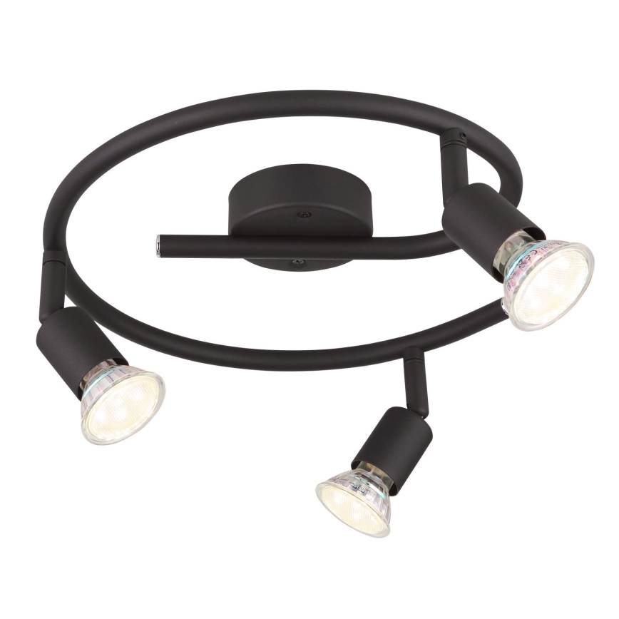 Globo - LED-kohdevalaisin 3xGU10/3W/230V musta