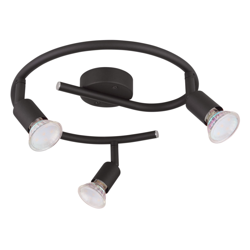 Globo - LED-kohdevalaisin 3xGU10/3W/230V musta