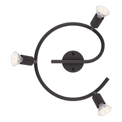 Globo - LED-kohdevalaisin 3xGU10/3W/230V musta