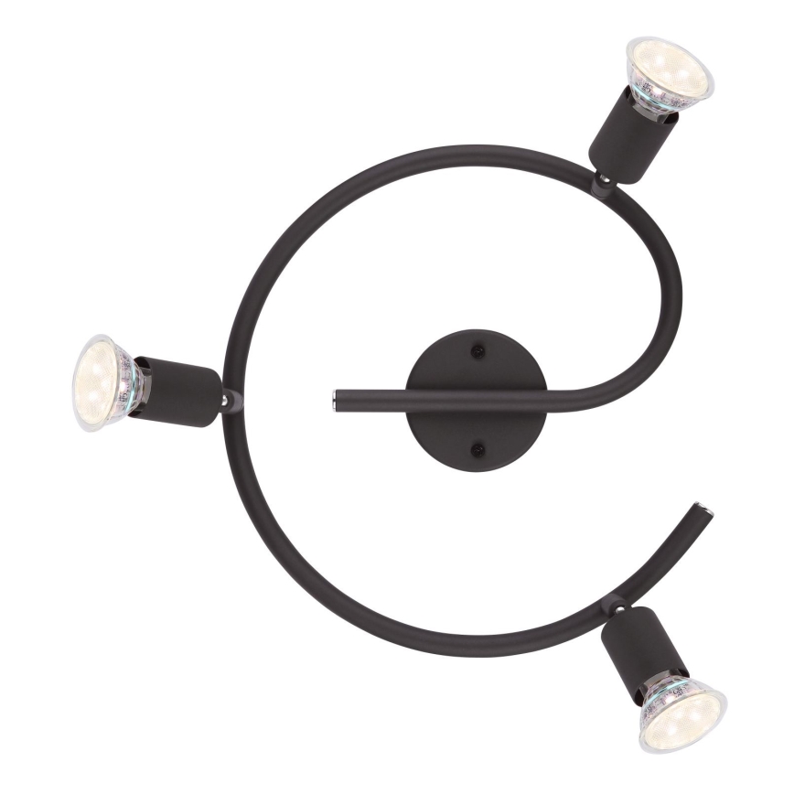 Globo - LED-kohdevalaisin 3xGU10/3W/230V musta