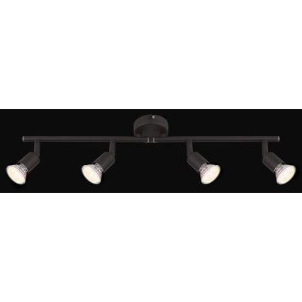 Globo - LED-kohdevalaisin 4xGU10/3W/230V musta