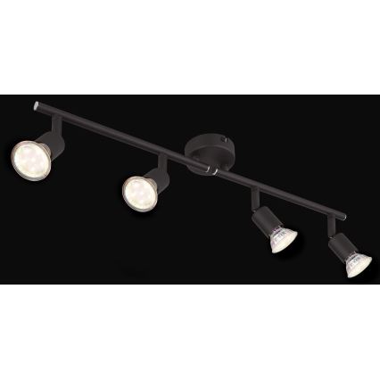 Globo - LED-kohdevalaisin 4xGU10/3W/230V musta