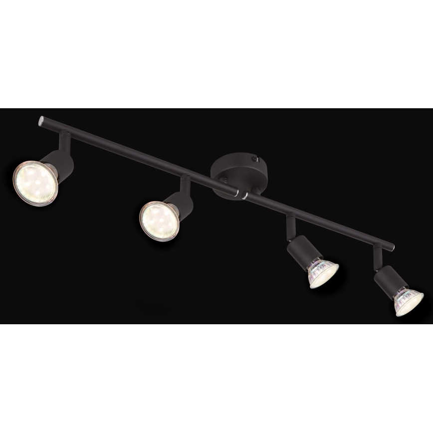 Globo - LED-kohdevalaisin 4xGU10/3W/230V musta