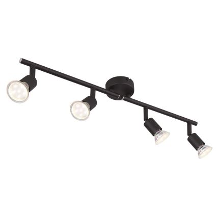 Globo - LED-kohdevalaisin 4xGU10/3W/230V musta