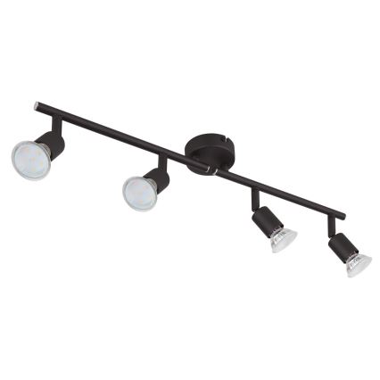 Globo - LED-kohdevalaisin 4xGU10/3W/230V musta