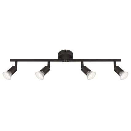 Globo - LED-kohdevalaisin 4xGU10/3W/230V musta