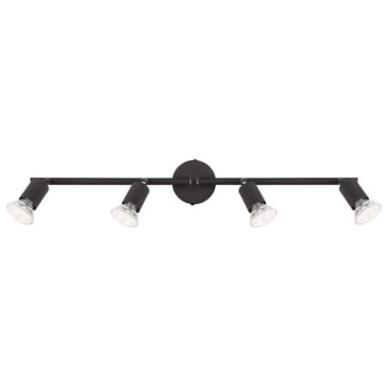 Globo - LED-kohdevalaisin 4xGU10/3W/230V musta