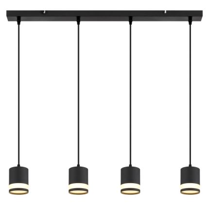 Globo - LED-kattokruunu johdossa 4xGX53/7W/230V 3000K musta