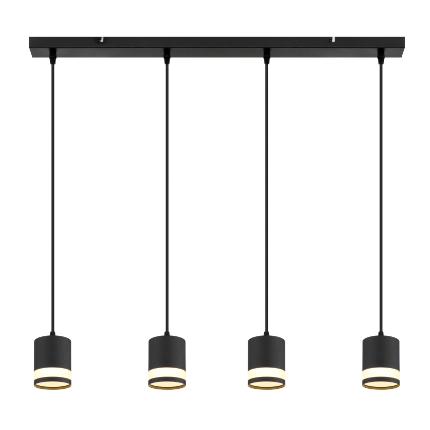 Globo - LED-kattokruunu johdossa 4xGX53/7W/230V 3000K musta