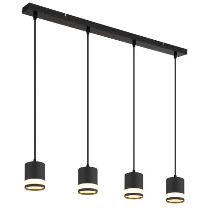 Globo - LED-kattokruunu johdossa 4xGX53/7W/230V 3000K musta