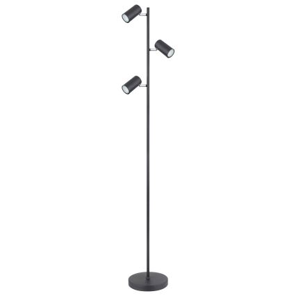Globo - Lattialamppu 3xGU10/5W/230V musta