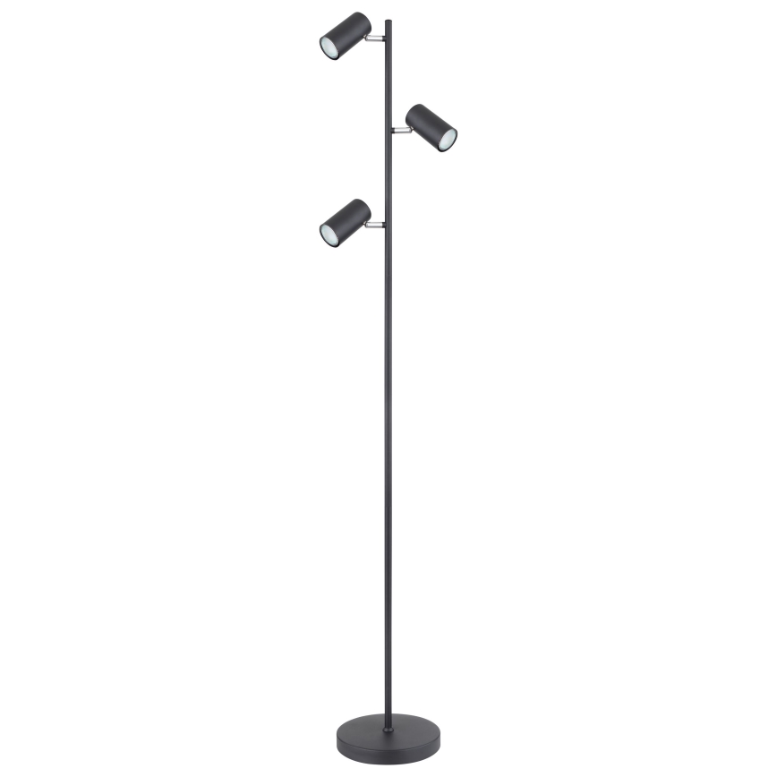 Globo - Lattialamppu 3xGU10/5W/230V musta