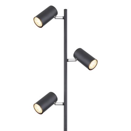 Globo - Lattialamppu 3xGU10/5W/230V musta