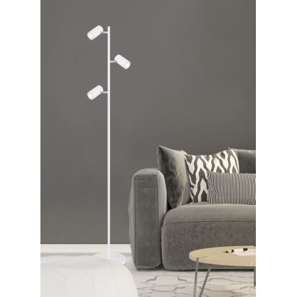 Globo - Lattialamppu 3xGU10/5W/230V valkoinen