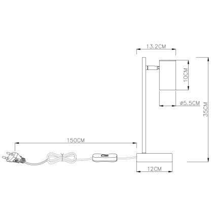 Globo - Pöytälamppu 1xGU10/5W/230V