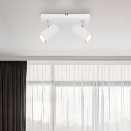 Globo - Kohdevalo 2xGU10/35W/230V valkoinen
