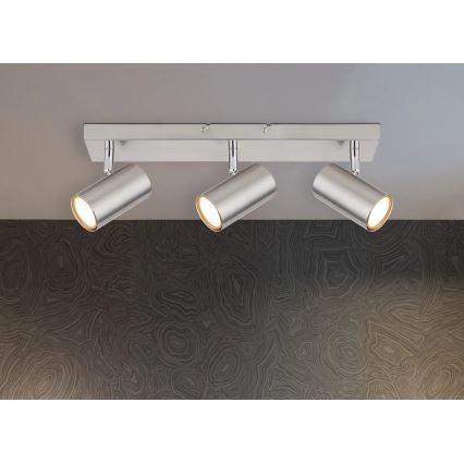 Globo - Kohdevalo 3xGU10/25W/230V mattakromi