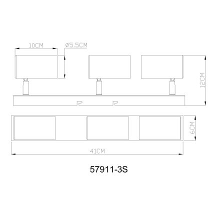 Globo - Kohdevalo 3xGU10/25W/230V