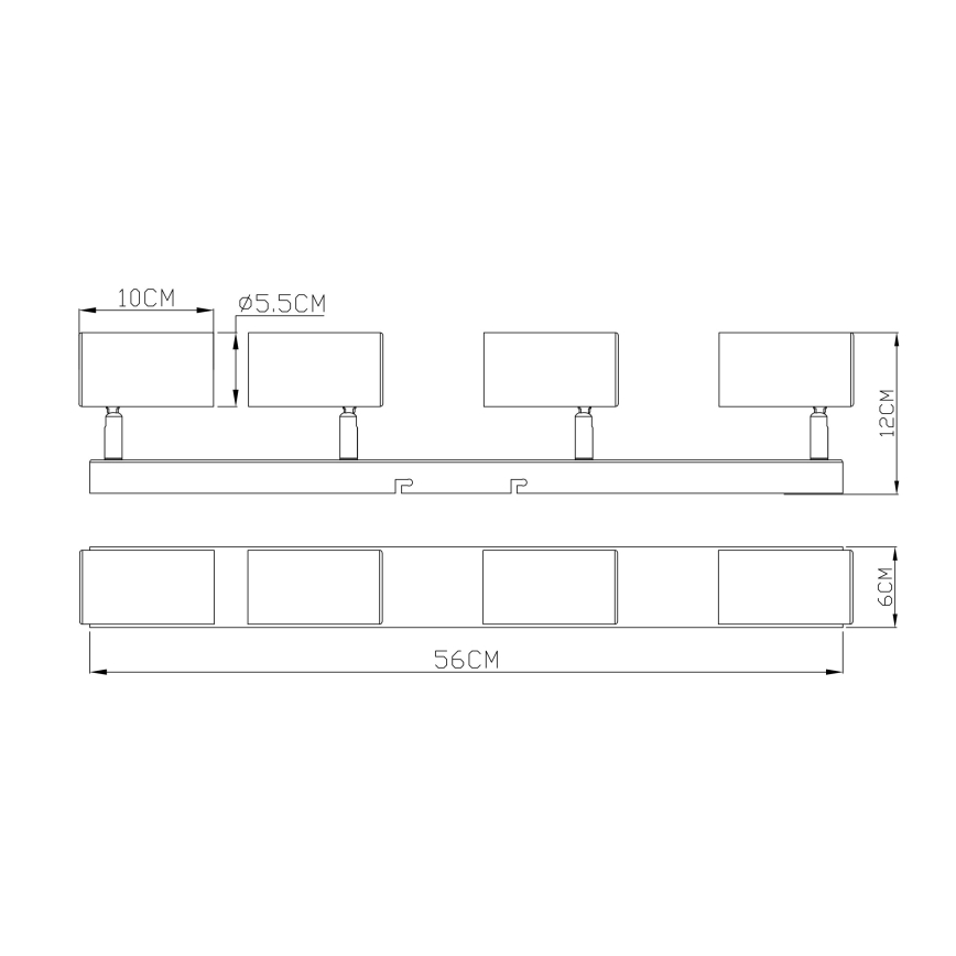 Globo - Kohdevalo 4xGU10/35W/230V valkoinen