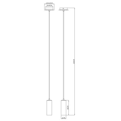 Globo - Kattokruunu johdossa 1xGU10/35W/230V harmaa/ruskea